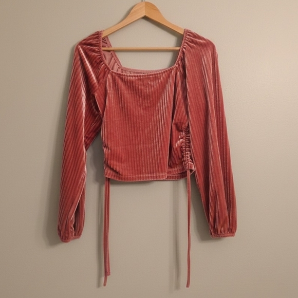 Sophie Rue Ribbed Velvet Cropped Top - Picture 3 of 3